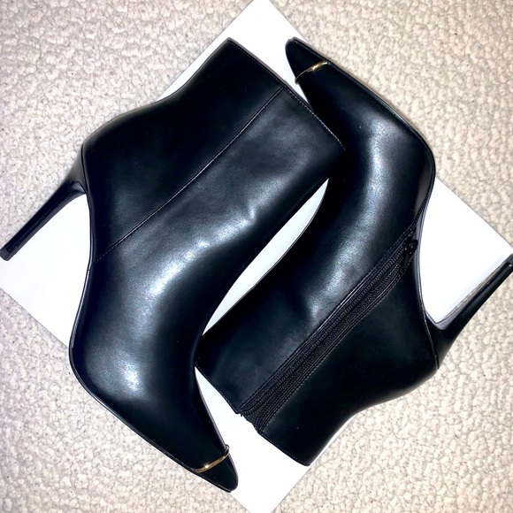 Charles & Keith Shoes - Charles & Keith Pointed Toe Calf Boots Black